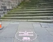 Edinburgh International Festival bio paint temporary road advert