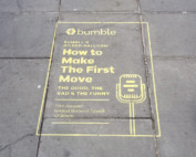 Bumble street bio paint advertising